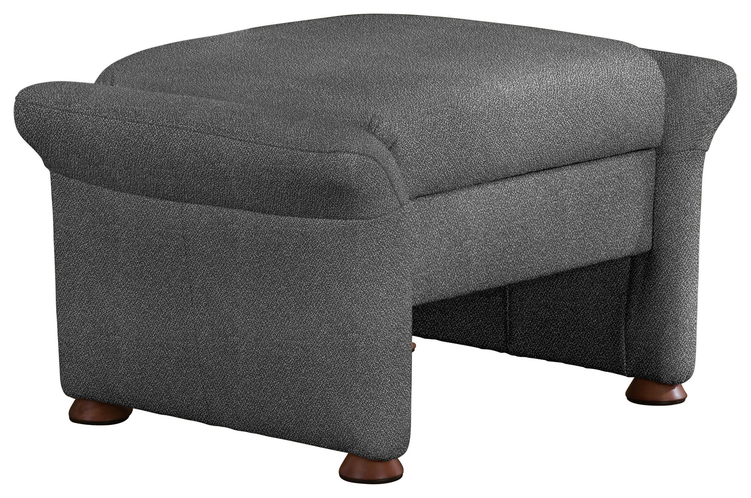 HOCKER Flachgewebe Dunkelgrau  - Dunkelgrau/Schwarz, Design, Kunststoff/Textil (79/41/57cm) - Himolla