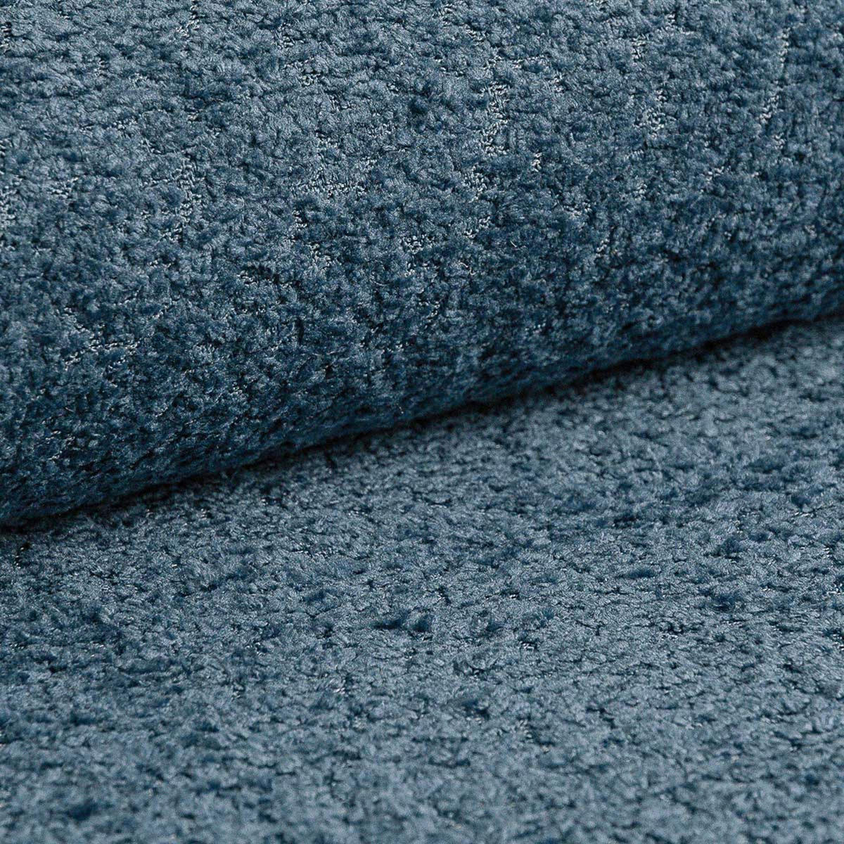 BIGSOFA Chenille Blau  - Blau/Schwarz, MODERN, Kunststoff/Textil (235/73/103cm) - Carryhome