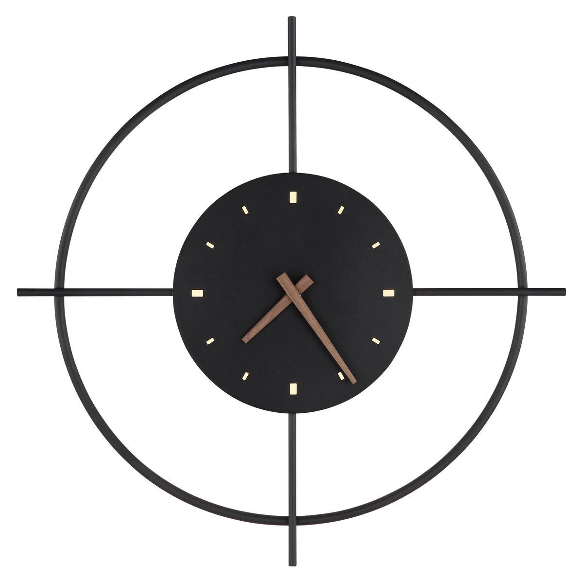 WANDUHR 50 cm   - Schwarz/Weiß, KONVENTIONELL, Kunststoff/Metall (50cm) - Globo