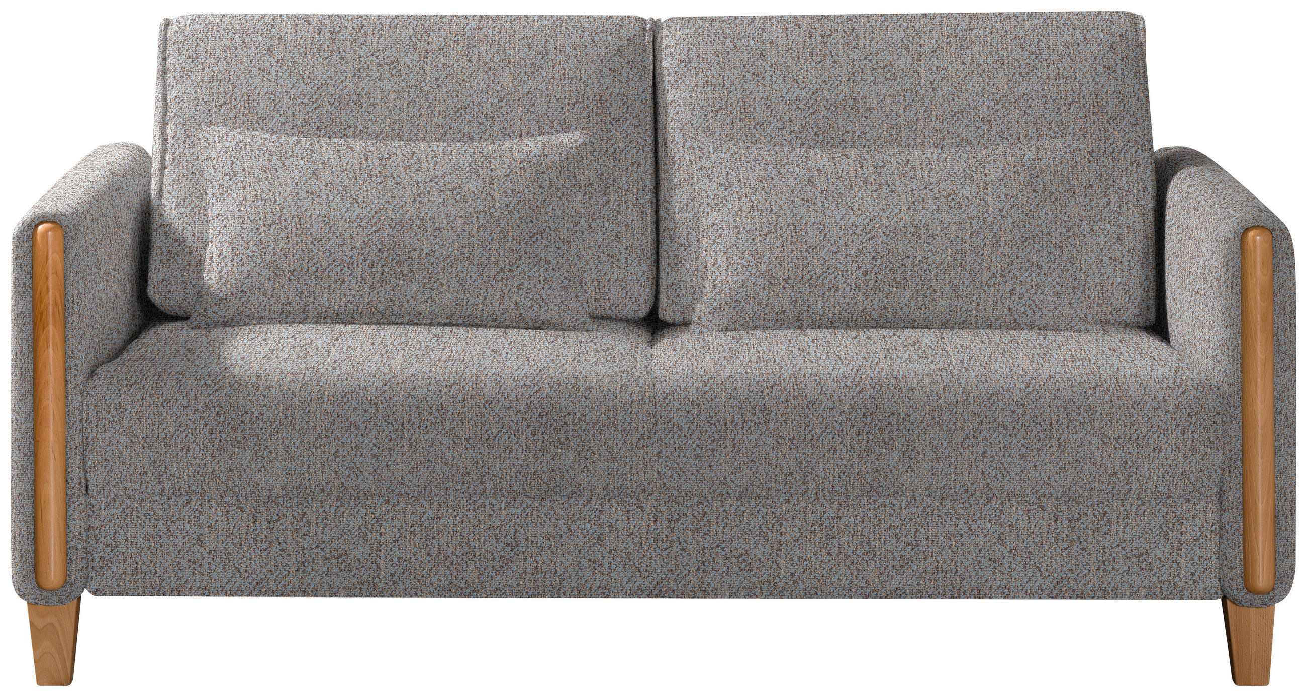SCHLAFSOFA in Holz, Textil Blau, Buchefarben, Braun  - Blau/Buchefarben, Design, Holz/Textil (174/88/104cm) - Niels Andersson
