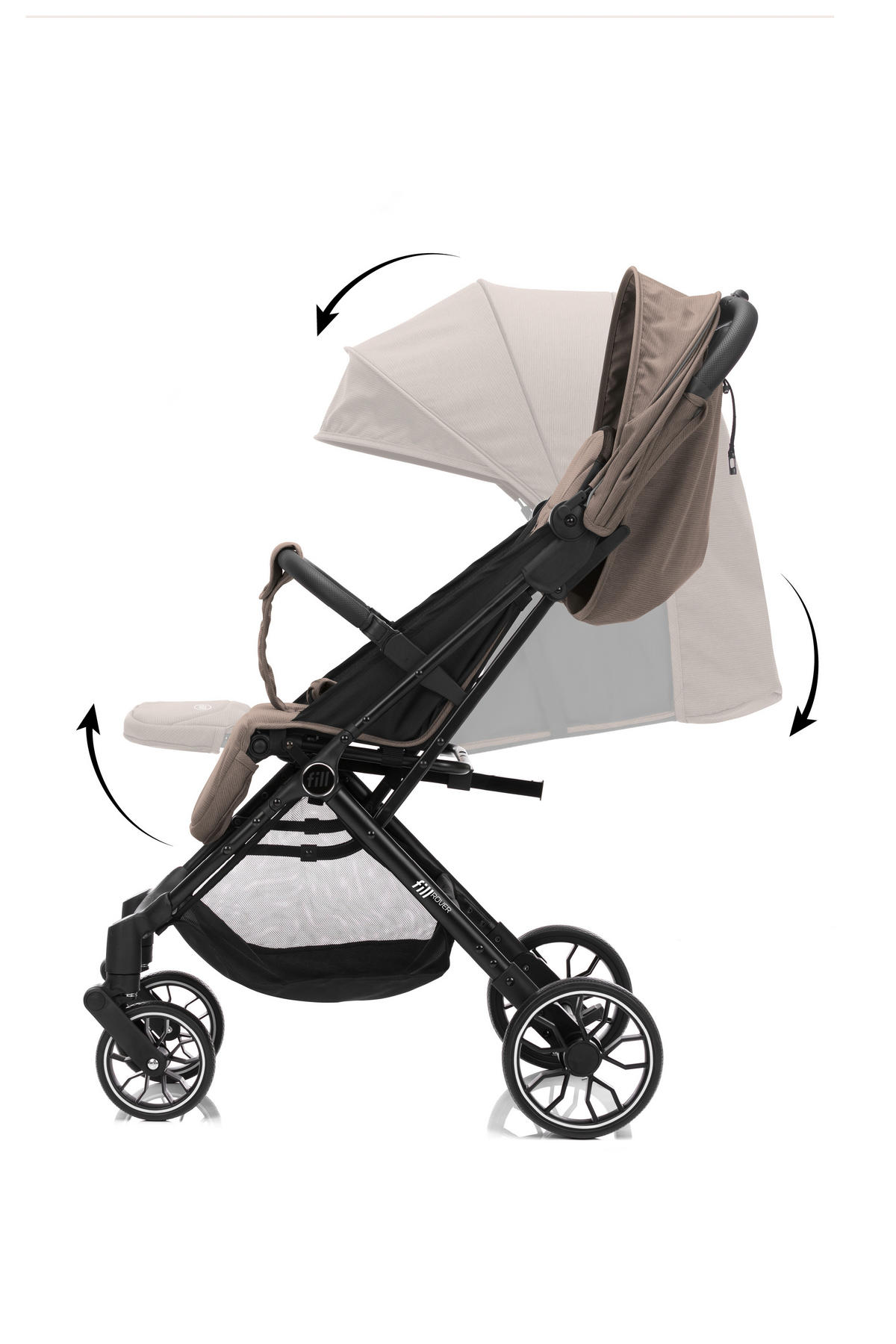 BUGGY  - Taupe/Schwarz, Basics, Textil/Metall (85/53/103cm) - Fillikid