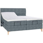 BOXSPRINGBETT 160/200 cm  in Dunkelgrau  - Eichefarben/Dunkelgrau, KONVENTIONELL, Holz/Textil (160/200cm) - Voleo