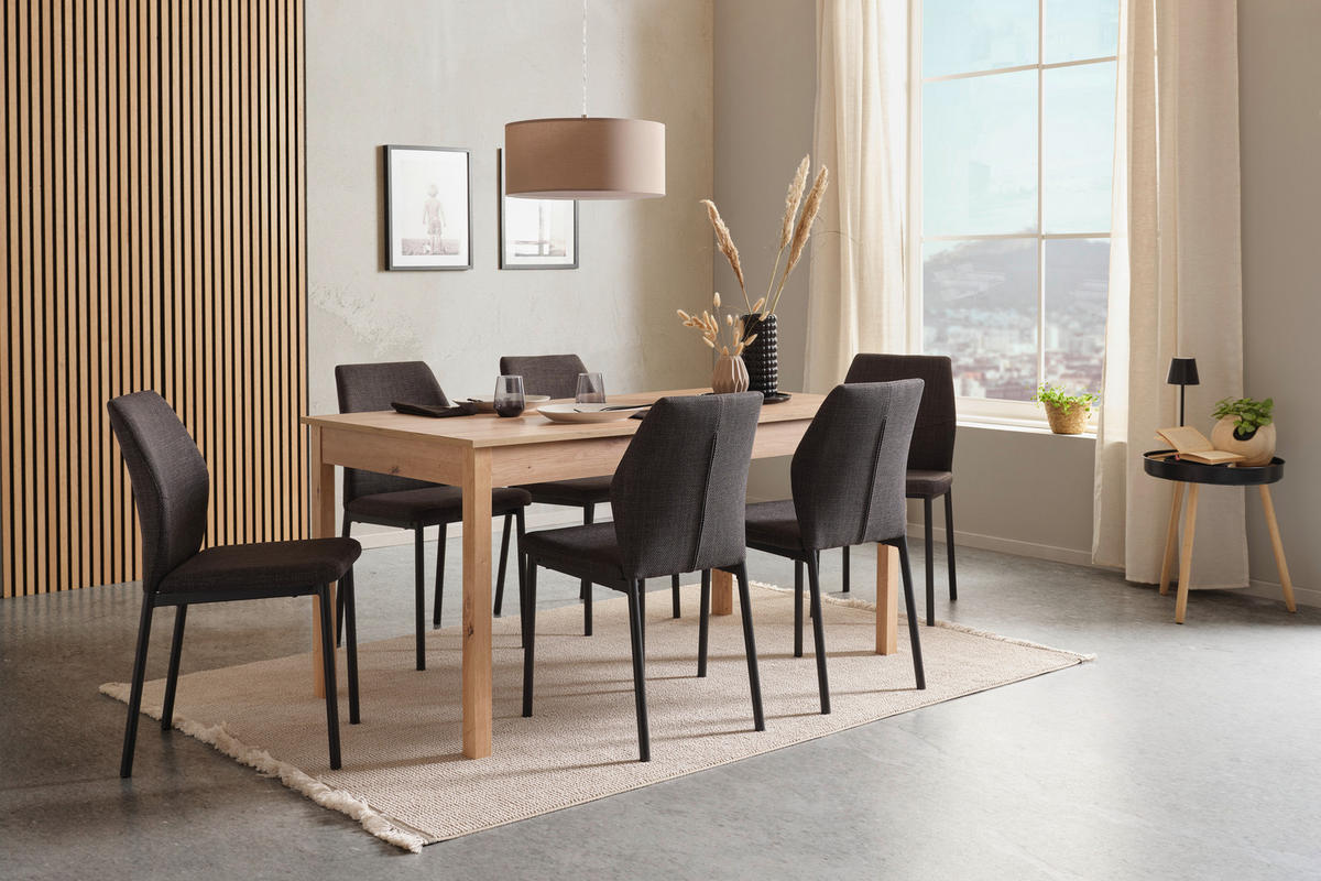 ESSTISCH Eiche Artisan rechteckig  ausziehbar  - Eiche Artisan, KONVENTIONELL, Holzwerkstoff (160-230/80/76cm) - home24