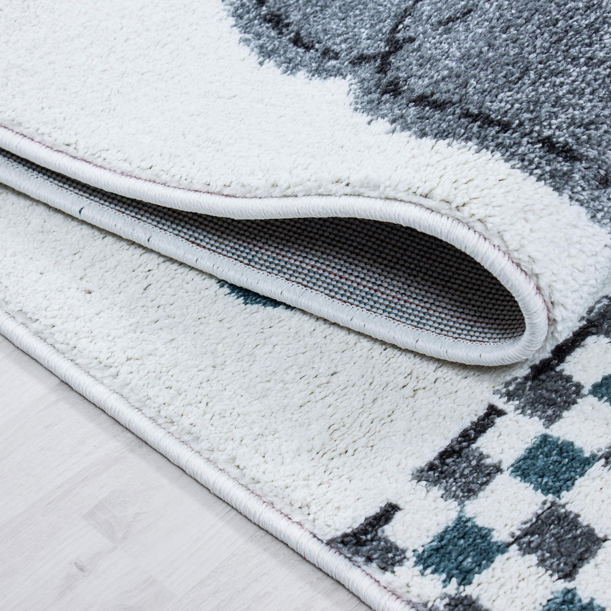 DĚTSKÝ KOBEREC, 80/150 cm, modrá, šedá, bílá - šedá/bílá, Trend, textil (80/150cm) - Ben'n'jen
