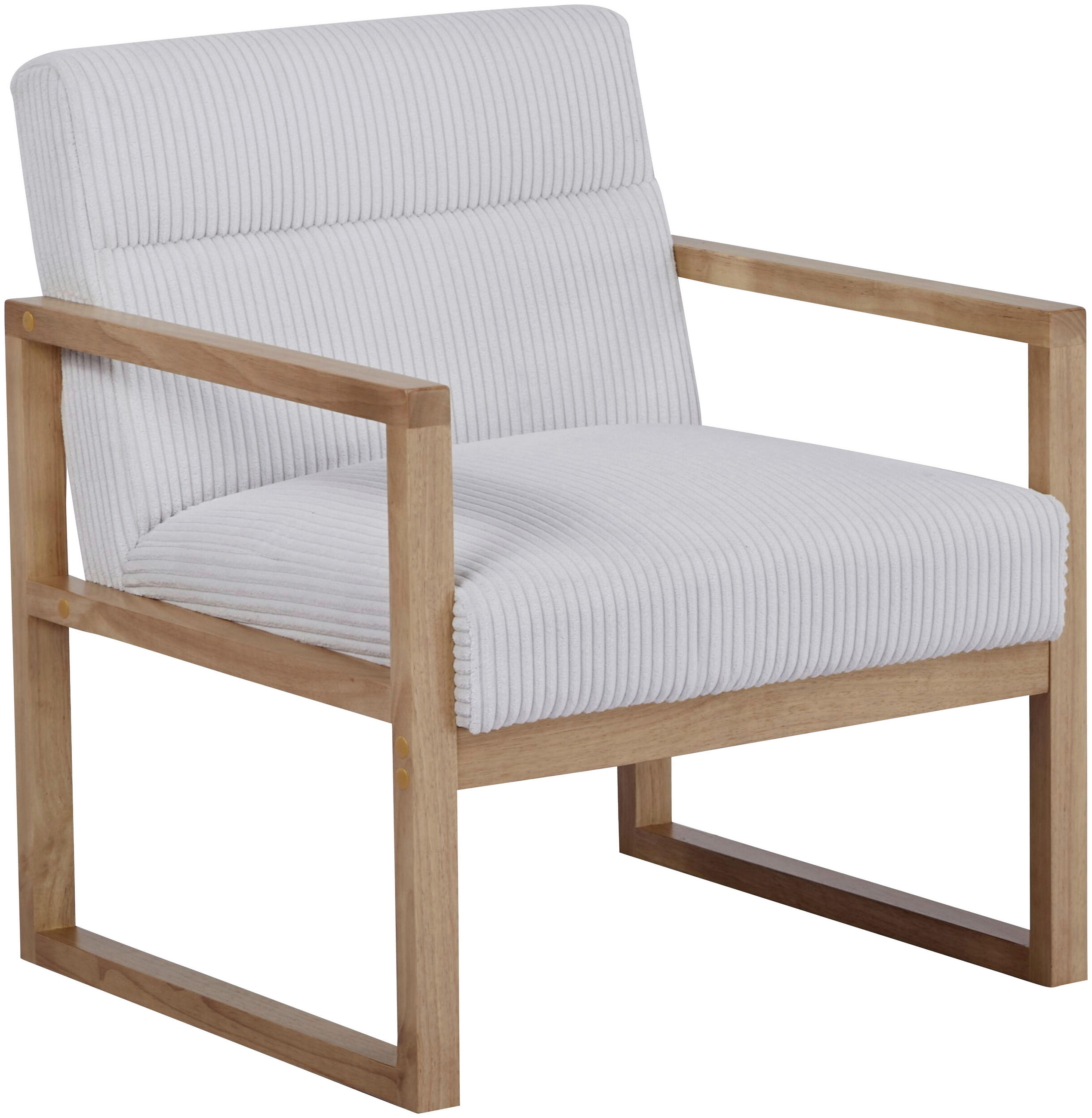 SESSEL in Cord Beige  - Beige/Naturfarben, Design, Holz/Textil (65/76/65cm) - Ti'me