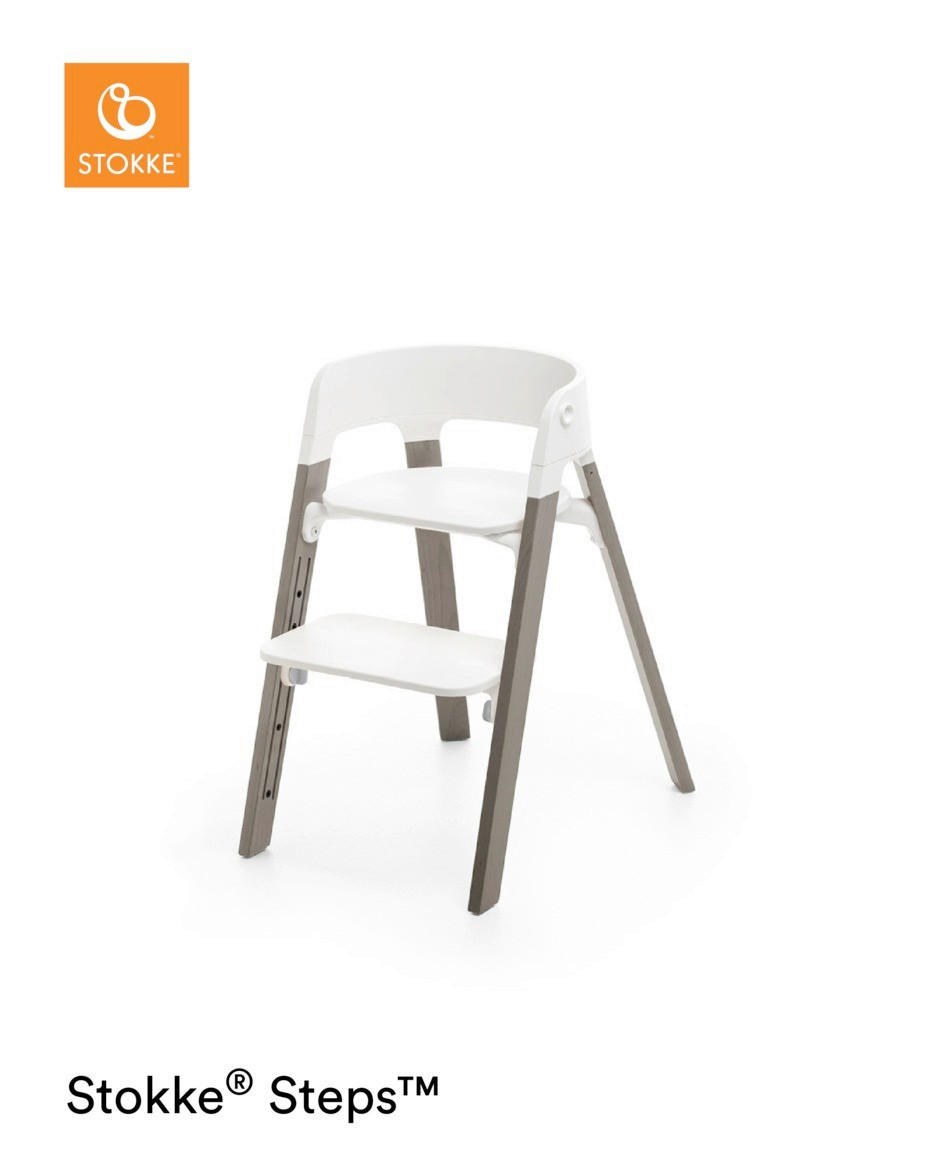 HOCHSTUHL Steps Grau, Weiß  - Weiß/Grau, Design, Holz/Kunststoff (71/61/43cm) - Stokke