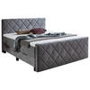 BOXSPRINGBETT 180/200 cm  in Grau  - Schwarz/Grau, KONVENTIONELL, Kunststoff/Textil (180/200cm) - home24