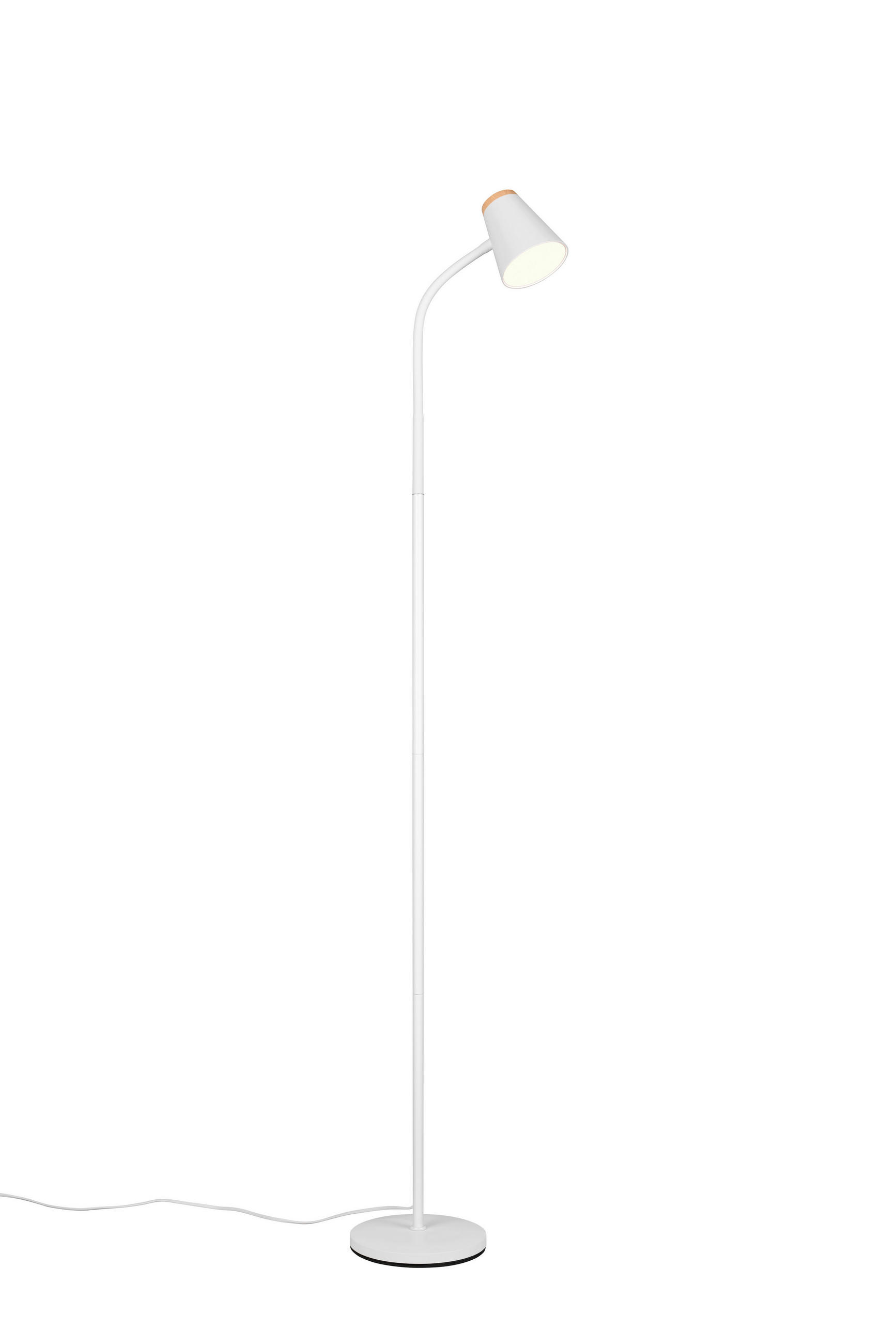 STOJACÍ LED SVÍTIDLO,  - bílá/hnědá, Basics, plast (145/19,5/37cm)