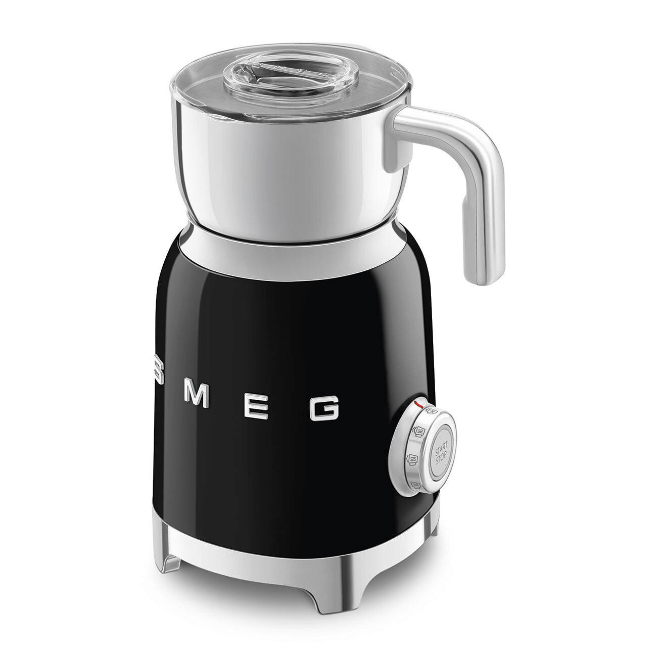 Pjenilica za mlijeko MFF11BLEU  - crna visoki sjaj, Basics, metal (25/18/14cm) - SMEG