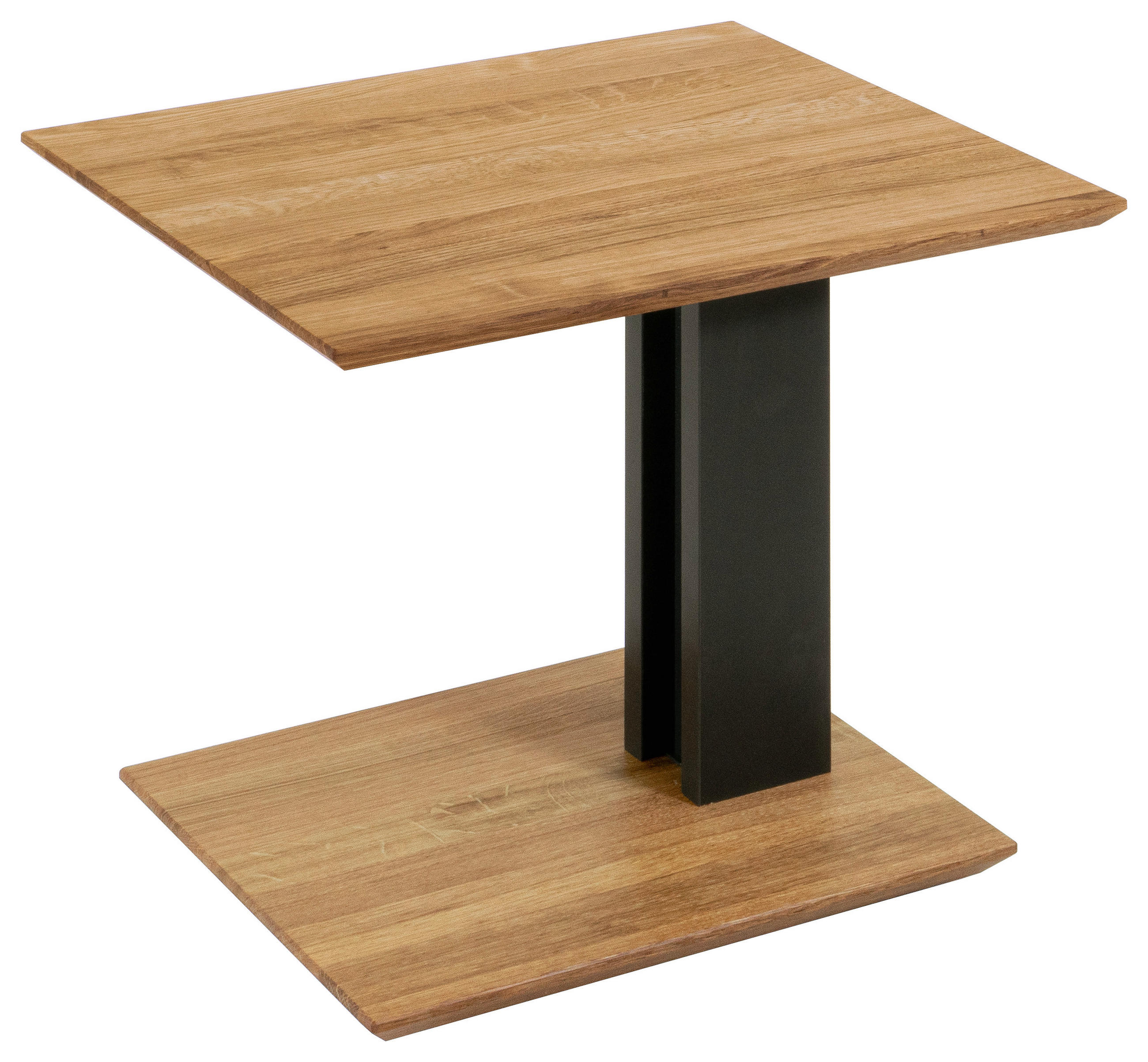 SIDOBORD i trä, trämaterial 55/47/47-65 cm  - grafitfärgad/ekfärgad, Natur, trämaterial/trä (55/47/47-65cm) - Venda