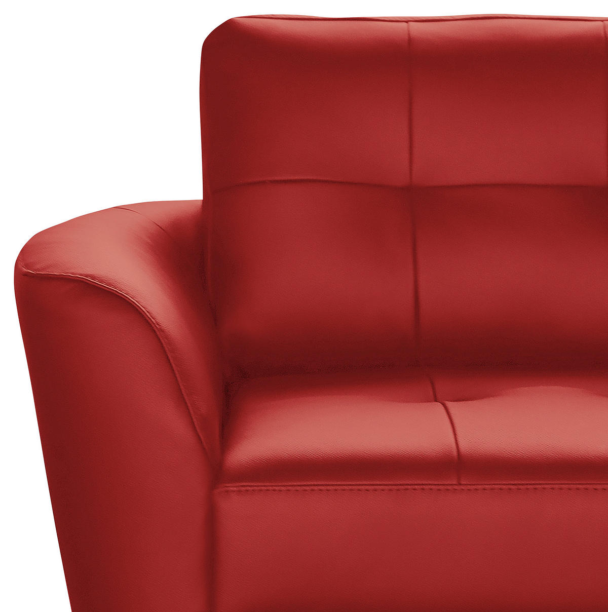 ECKSOFA in Lederlook Echtleder Rot  - Buchefarben/Rot, Design, Leder/Holz (236/190cm) - Livetastic