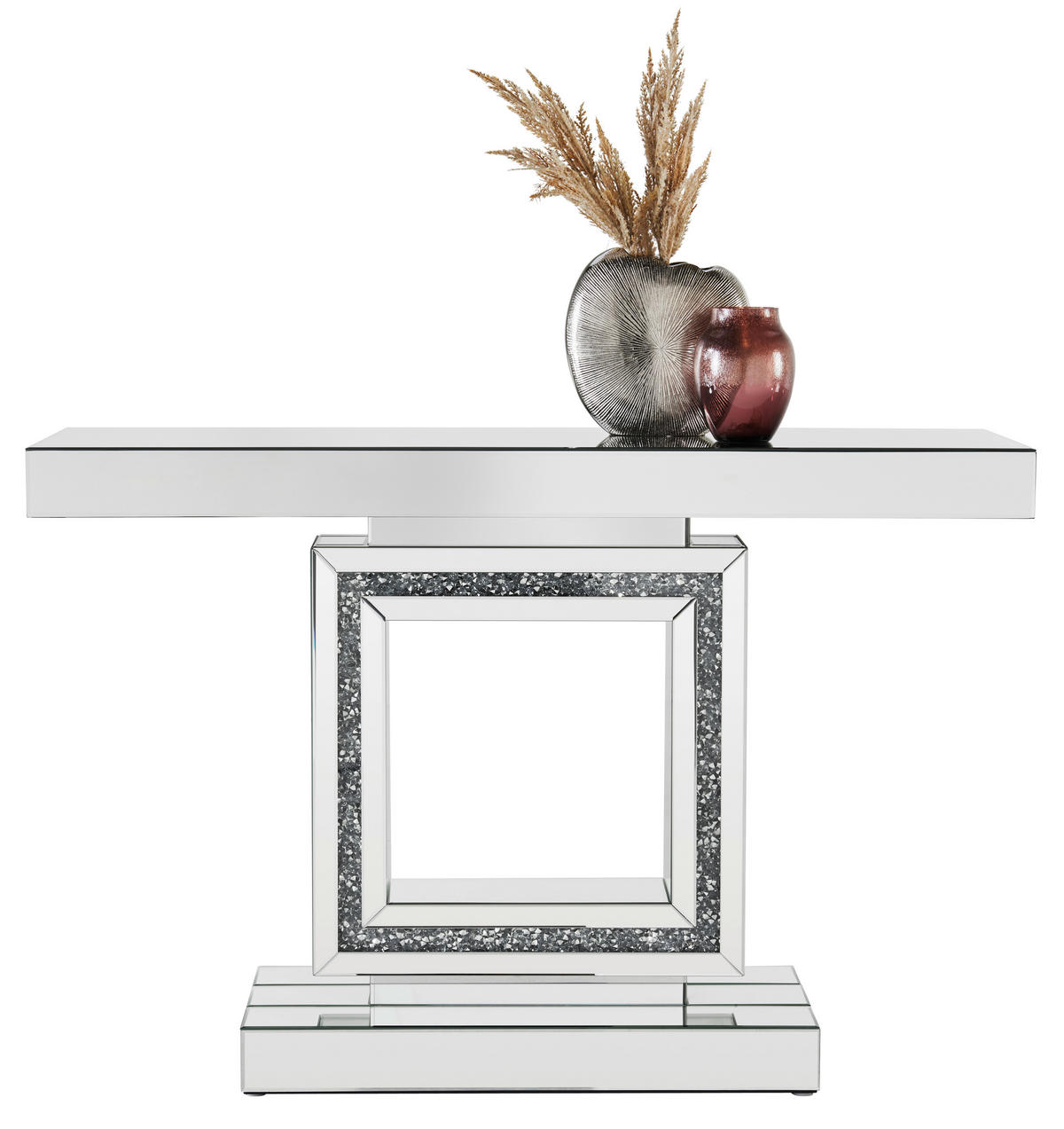 KONZOLASZTAL Üveg, faalapú anyag 120/35/80 cm    - ezüst, Lifestyle, faalapú anyag/Üveg (120/35/80cm) - Xora