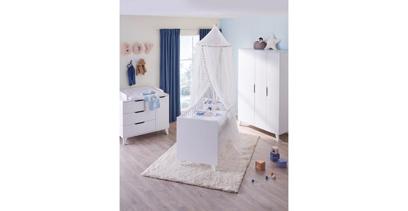GITTERBETT Michi 143,4/78,9/76,6 cm - Weiß, Trend, Holz/Holzwerkstoff (143,4/78,9/76,6cm) - My Baby Lou