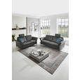 3-SITZER-SOFA Echtleder Anthrazit, Schwarz  - Anthrazit/Schwarz, Design, Leder/Metall (190/84/99cm) - Dieter Knoll