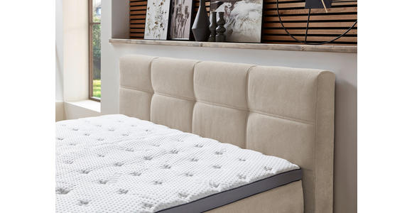 BOXSPRINGBETT 160/200 cm  in Naturfarben  - Schwarz/Naturfarben, KONVENTIONELL, Kunststoff/Textil (160/200cm) - Carryhome