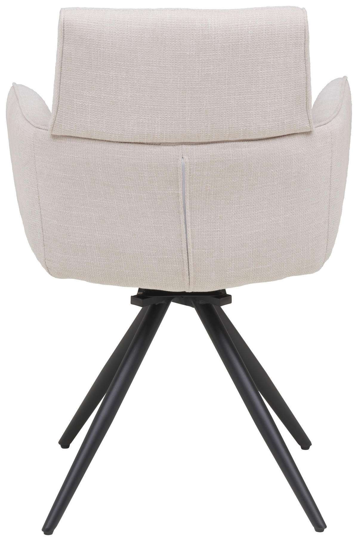 ARMLEHNSTUHL  in Eisen Webstoff  - Beige/Schwarz, KONVENTIONELL, Textil/Metall (62/89/62cm) - Livetastic
