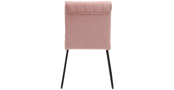 STUHL - Schwarz/Rosa, Design, Textil/Metall (54/60/91cm) - Hom`in