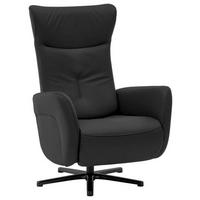 RELAXSESSEL in Leder Schwarz  - Schwarz, Design, Leder/Metall (76/112/83cm) - Beldomo Speed