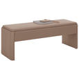 HOCKERBANK 142/50/47 cm Lederlook Braun, Beige  - Beige/Braun, Design, Textil (142/50/47cm) - Johann Jakob