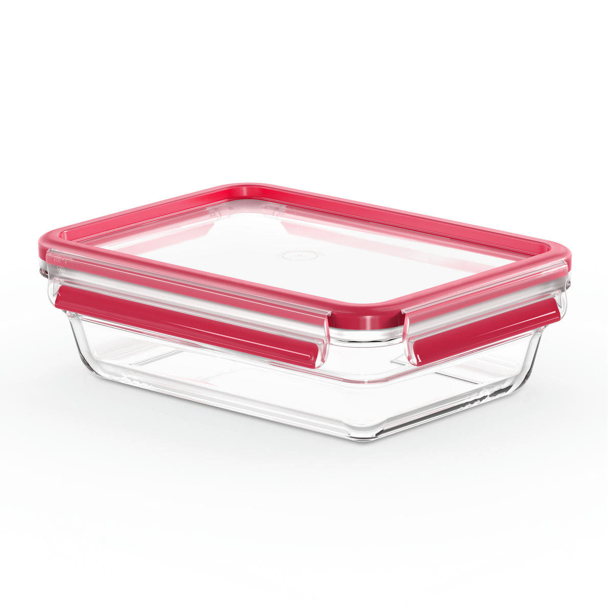 FRISCHHALTEDOSE CLIP & CLOSE GLAS 1,1 L  - Rot, Basics, Glas/Kunststoff (22,6/16,7/7cm) - Emsa