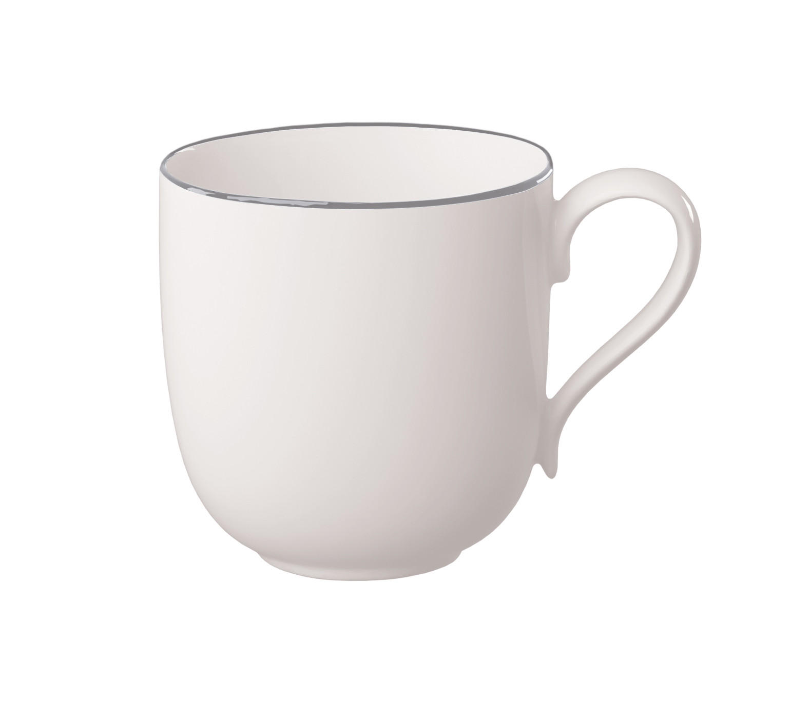 KAFFEEBECHER Grey Lines  350 ml   - Weiß/Grau, KONVENTIONELL, Keramik (12/8/9cm) - Villeroy & Boch