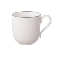 KAFFEEBECHER Grey Lines  350 ml   - Weiß/Grau, KONVENTIONELL, Keramik (12/8/9cm) - Villeroy & Boch