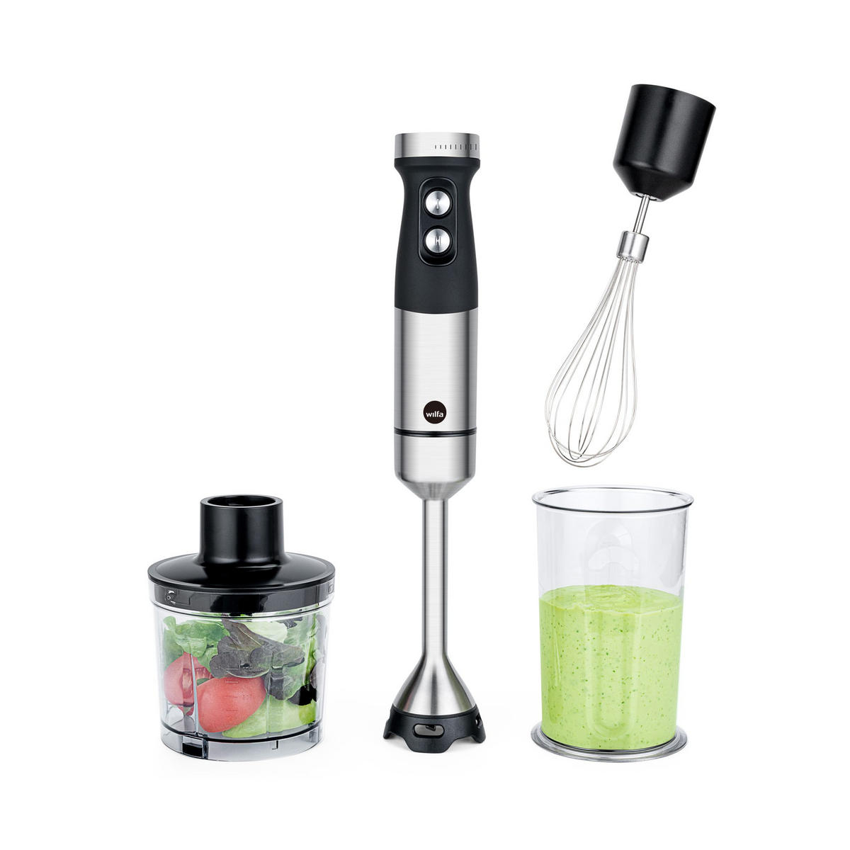 STAVMIXER  - svart/transparent, Design, metall - Wilfa