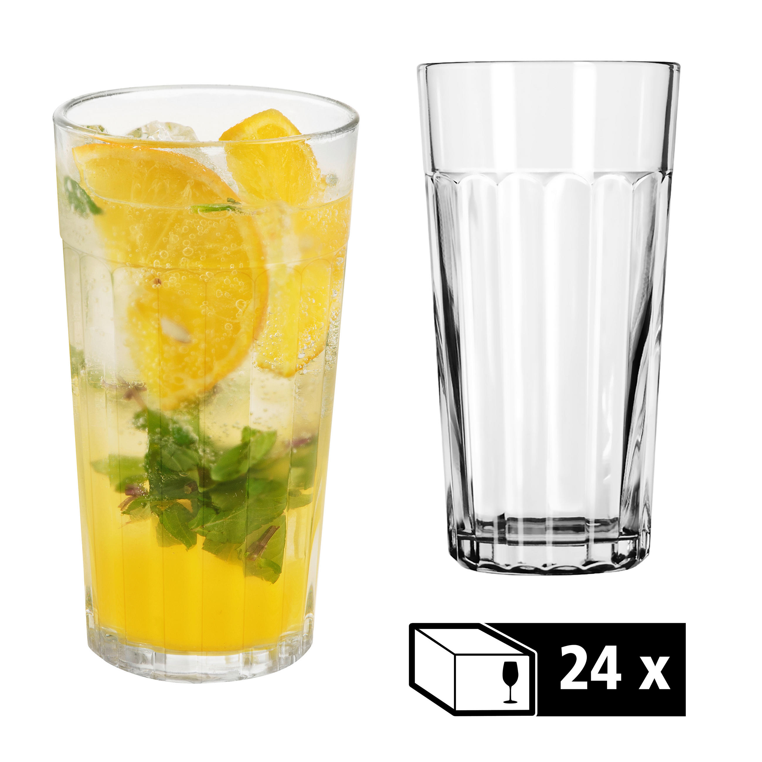 XXXLutz Gläserset Paneled Tumblers Klar 17 cm