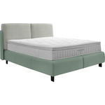 BOXSPRINGBETT 180/200 cm  in Hellgrau, Salbeigrün  - Salbeigrün/Hellgrau, Design, Textil/Metall (180/200cm) - Johann Jakob