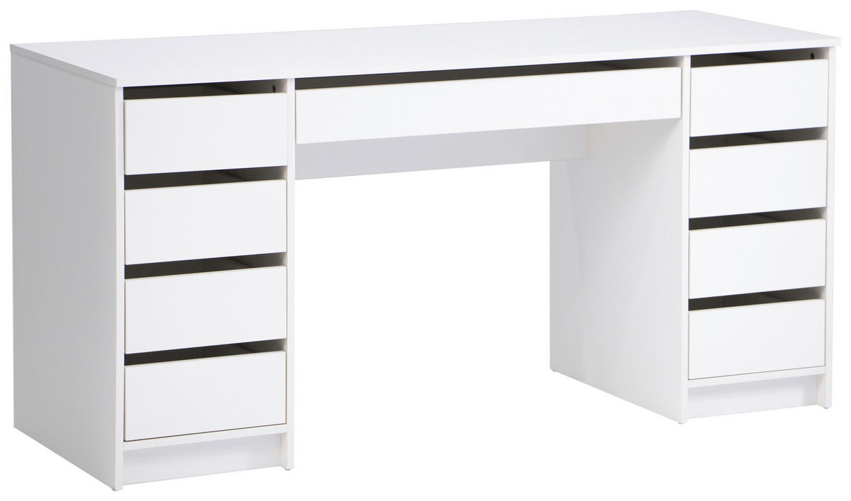 SCHREIBTISCH  Weiss  - Weiss, Modern, Holzwerkstoff (153.5/76/55cm) - MID.YOU