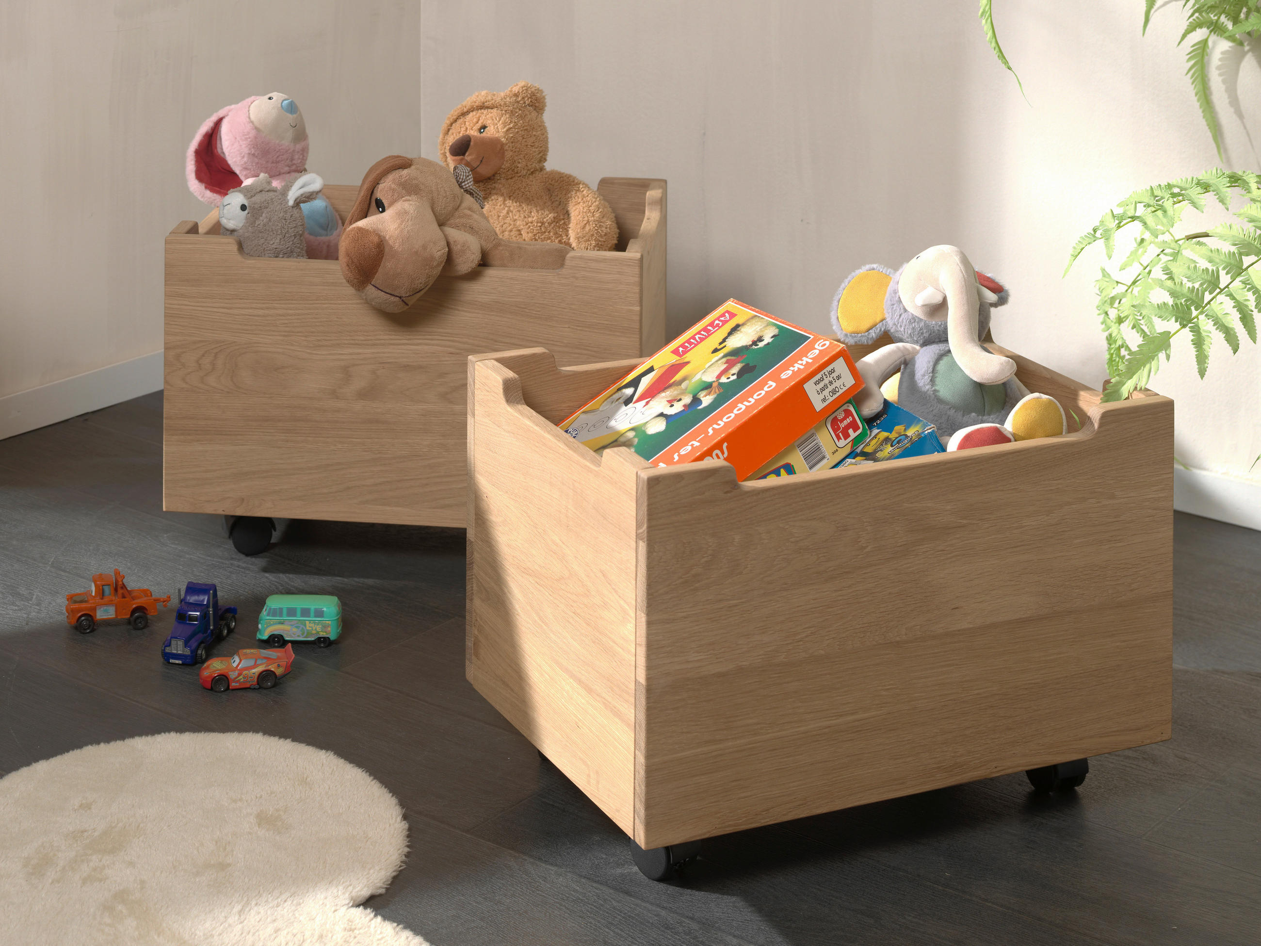 BETTSCHUBKASTEN Eichefarben  - Eichefarben, MODERN, Holz (57/32,5/40cm) - Vipack