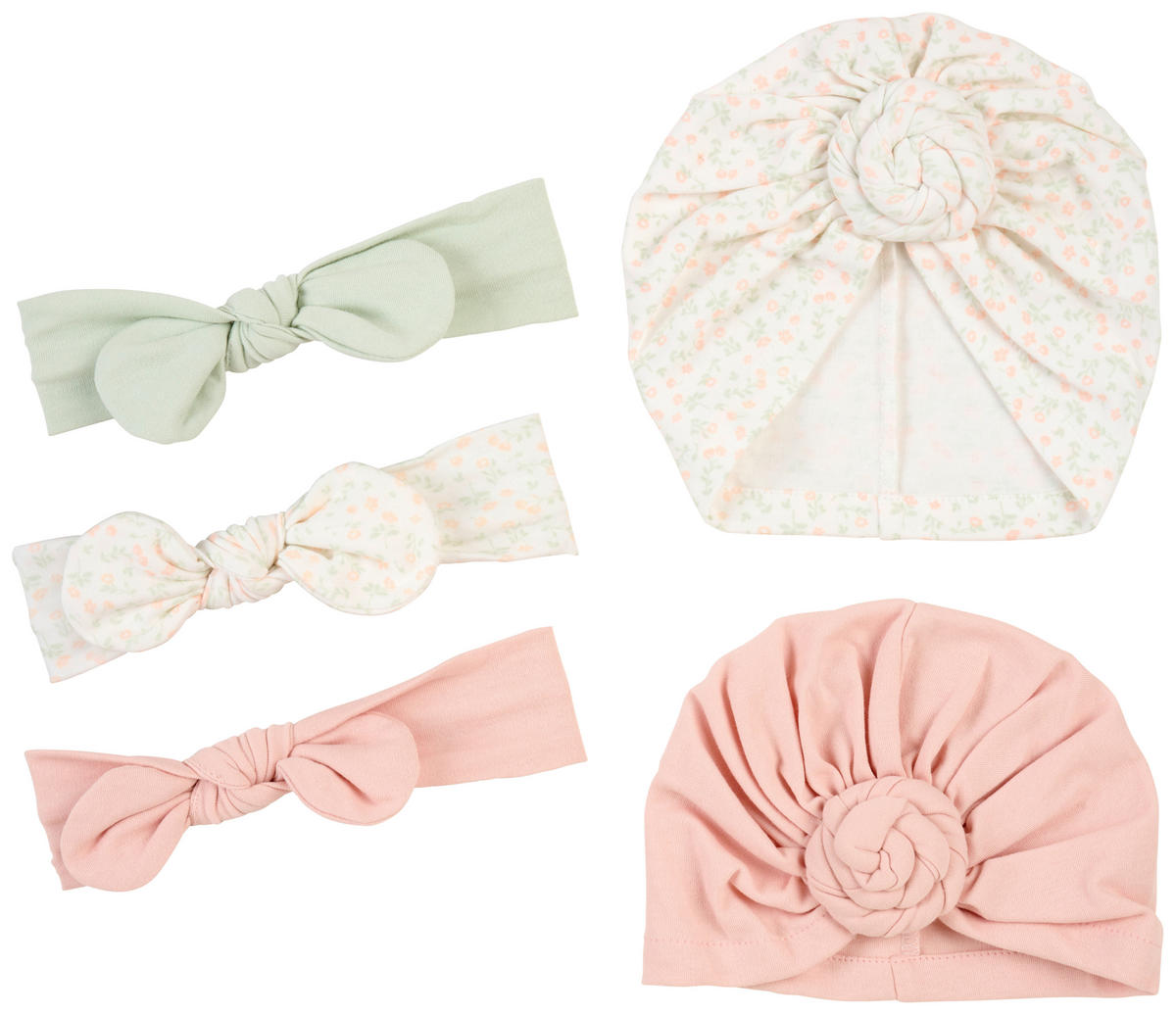 BABYBEKLEIDUNGSSET 5-teilig  - Pink/Weiß, Basics, Textil (0-6 Mnull) - Patinio