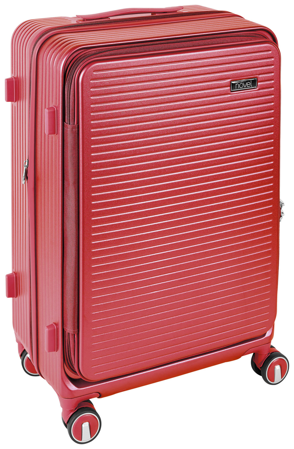 REISEKOFFER Weinrot  - Weinrot, Design, Kunststoff/Textil (43/66/28cm) - Novel