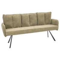 SITZBANK 180/93/67 cm Cord Olivgrün  - Schwarz/Olivgrün, Design, Textil/Metall (180/93/67cm) - Novel