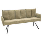 SITZBANK 180/93/67 cm Cord Olivgrün  - Schwarz/Olivgrün, Design, Textil/Metall (180/93/67cm) - Novel