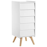 KOMMODE , 50,3/127,7/40,4 cm, 5 Schublade(n)  - Weiß, MODERN, Holz/Holzwerkstoff (50,3/127,7/40,4cm) - MID.YOU