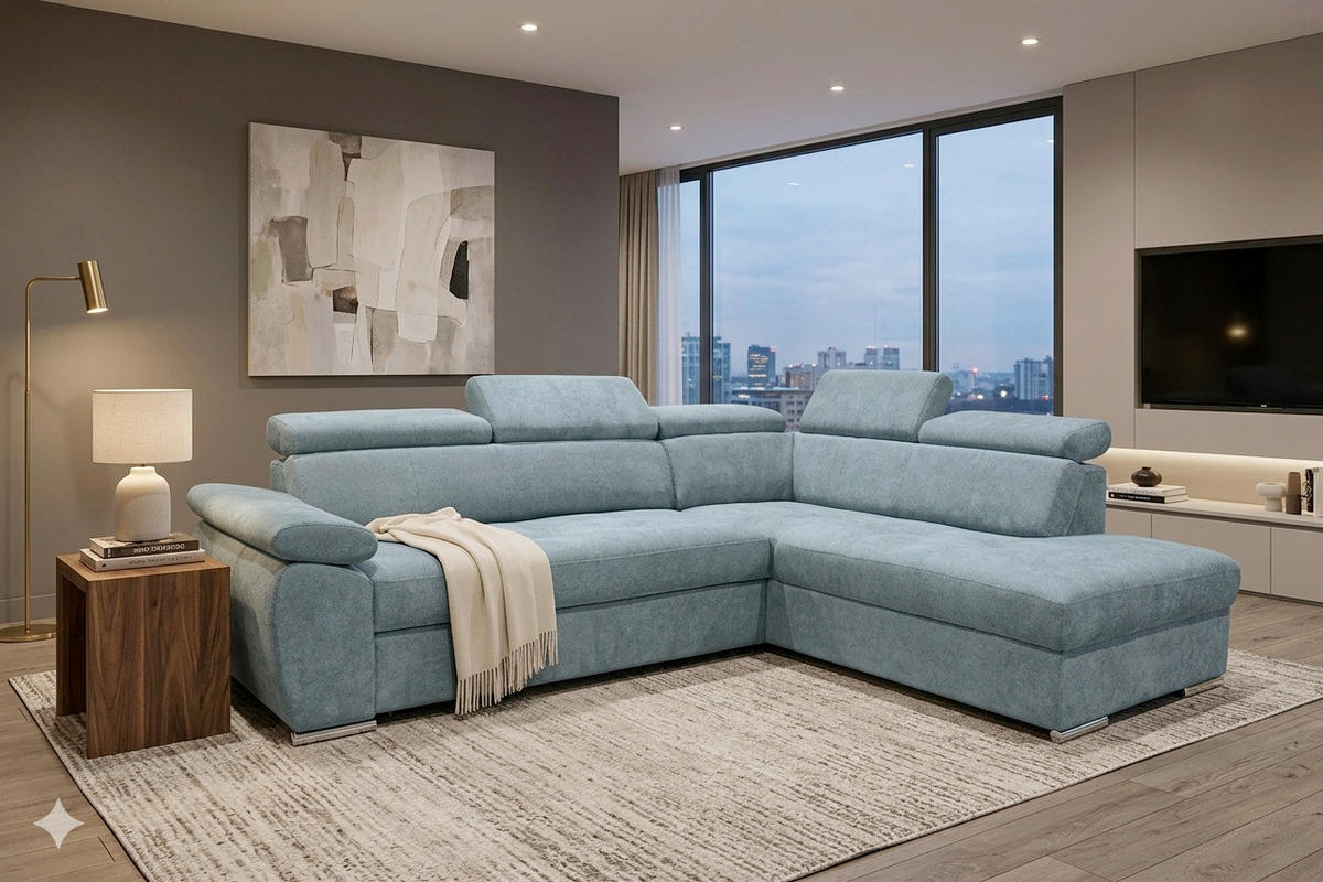 SJEDEĆA GARNITURA drvo, tekstil  siva   - siva, Moderno, drvo/tekstil (270/208cm) - Hom`in