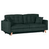 BÄDDSOFFA i flatväv mörkgrön  - mörkgrön/naturfärgad, Klassisk, textil (225/70/98cm) - Livetastic