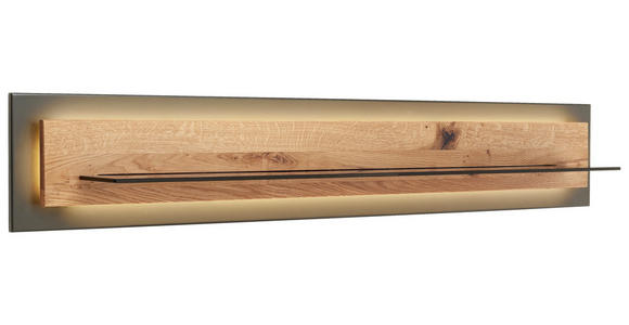 WANDBOARD  150/26/23 cm  - Eichefarben/Anthrazit, Natur, Glas/Holz (150/26/23cm) - Linea Natura