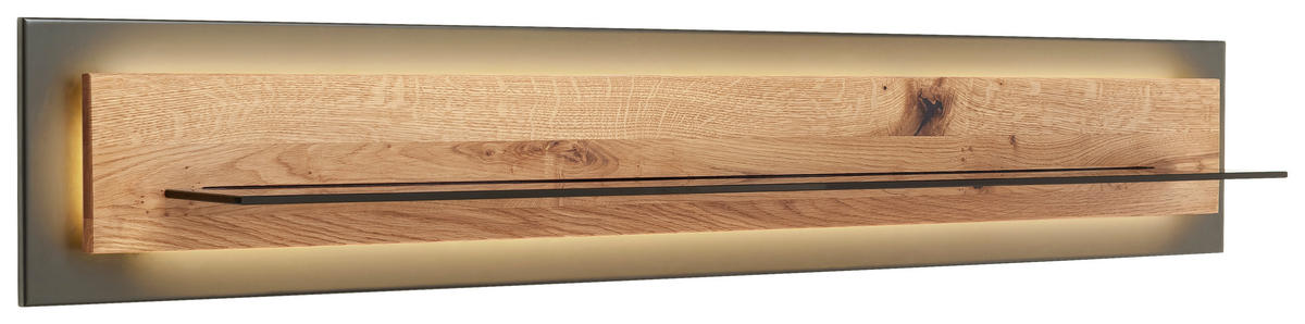 WANDBOARD  150/26/23 cm  - Eichefarben/Anthrazit, Natur, Glas/Holz (150/26/23cm) - Linea Natura