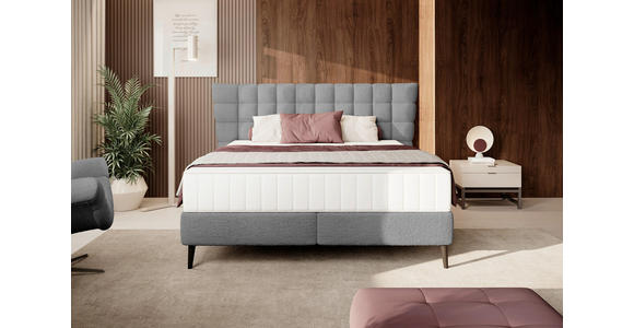 BOXSPRINGBETT 160/200 cm in Anthrazit - Anthrazit/Schwarz, Design, Holz/Holzwerkstoff (160/200cm) - Esposa