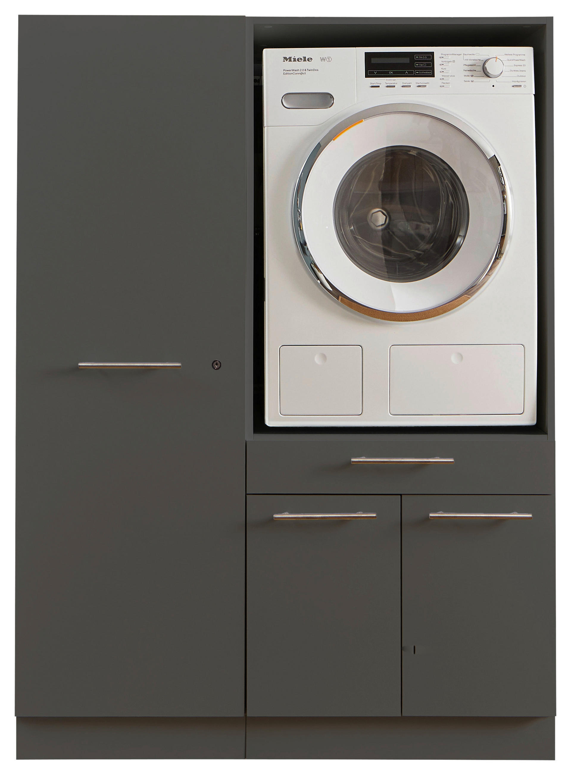 HAUSWIRTSCHAFTSRAUM 117,5/162/67,5 cm  in Anthrazit  - Anthrazit, Design, Holzwerkstoff (117,5/162/67,5cm)