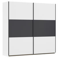 SCHWEBETÜRENSCHRANK in Grau, Weiss  - Weiss/Grau, Modern, Holzwerkstoff/Metall (218/210/59cm) - Rauch Möbel