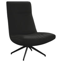 SESSEL in Echtleder Schwarz  - Schwarz, Modern, Leder/Metall (74/105/92cm) - Johann Jakob