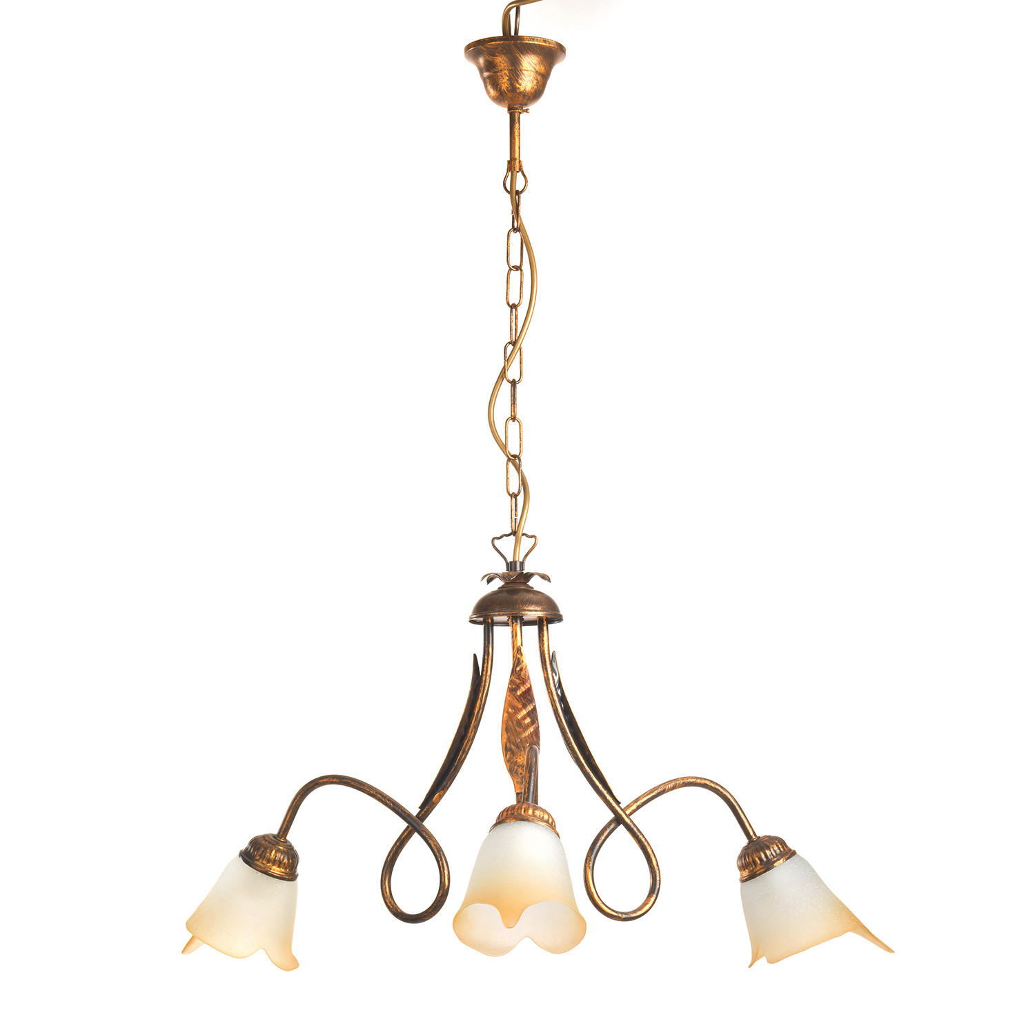KRONLEUCHTER 65/82 cm   - KONVENTIONELL, Glas/Metall (65/82cm)