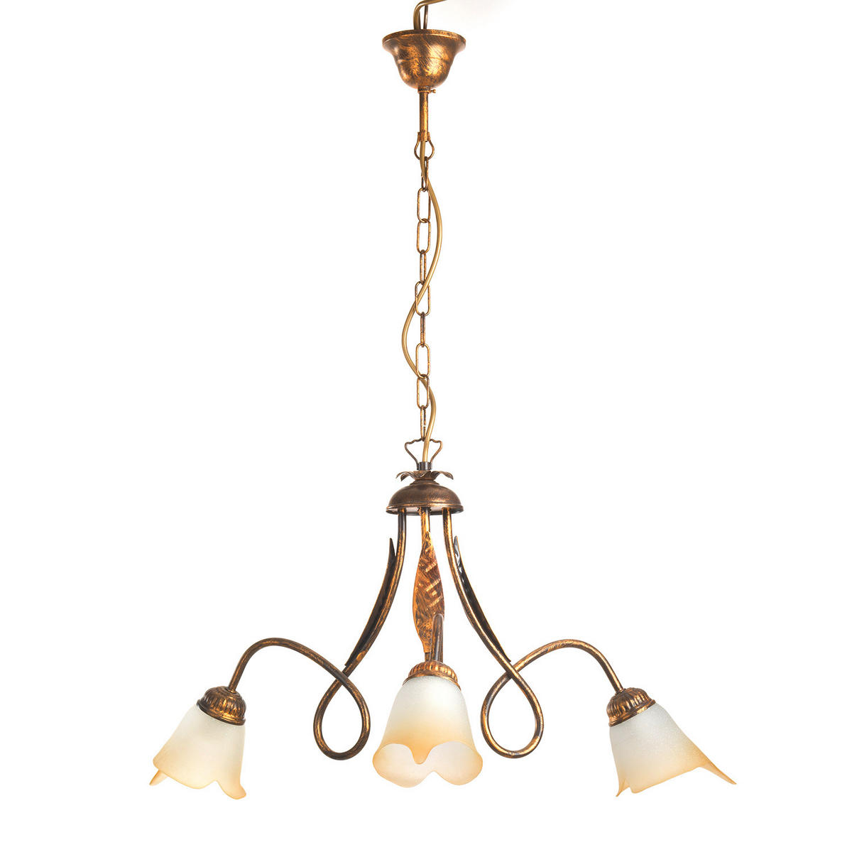 KRONLEUCHTER 65/82 cm   - KONVENTIONELL, Glas/Metall (65/82cm)