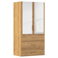 DREHTÜRENSCHRANK 101/197/60 cm 2-türig Eichefarben  - Eichefarben, Design, Glas/Holzwerkstoff (101/197/60cm) - Novel