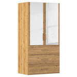 DREHTÜRENSCHRANK  in Eichefarben  - Eichefarben, Design, Glas/Holzwerkstoff (101/197/60cm) - Novel