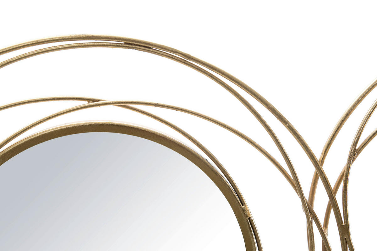 WANDDEKO Metall, Glas  - Goldfarben, Basics, Glas/Metall (124/53/4cm)