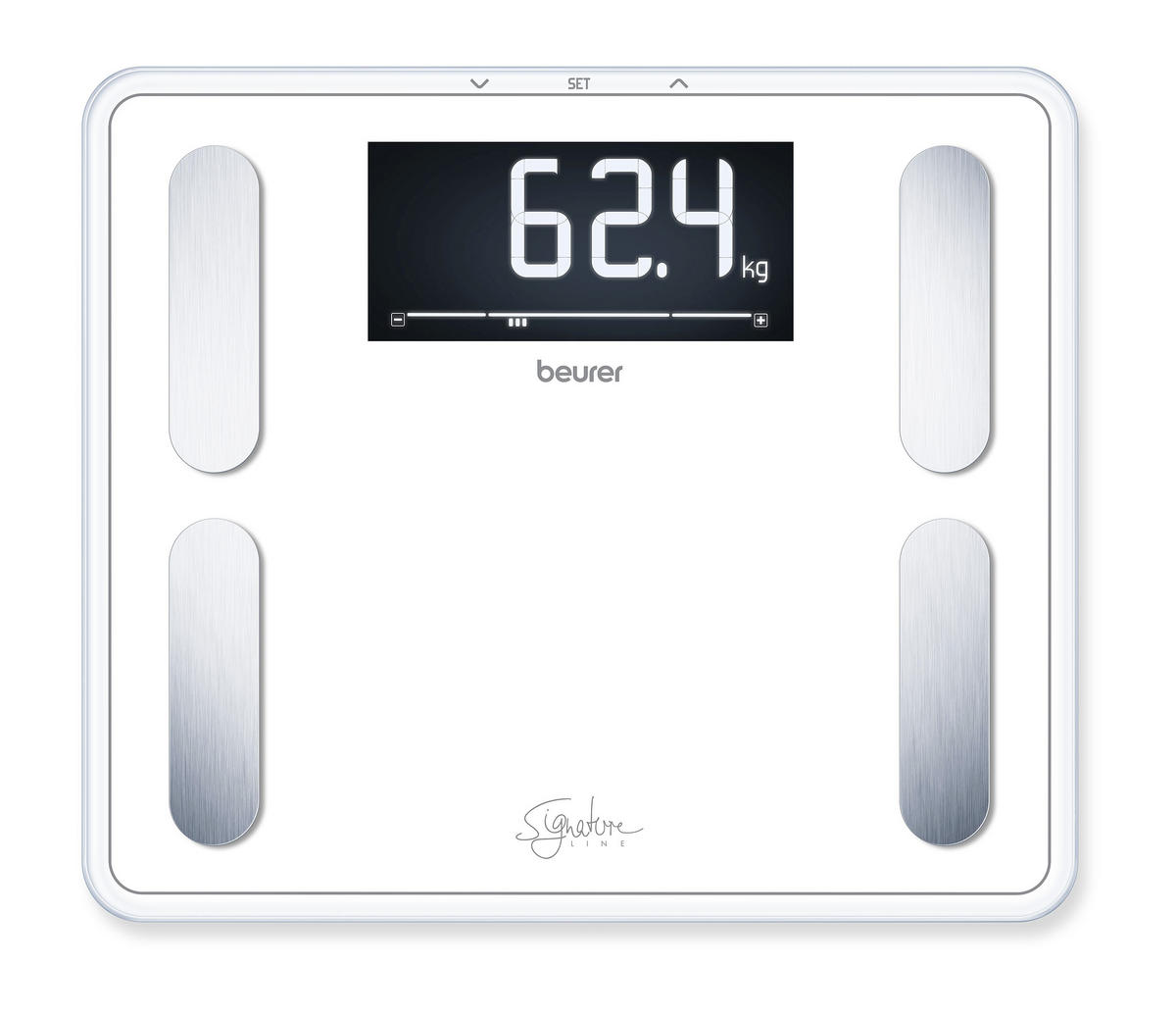 PERSONENWAAGE - Weiß, Design, Glas (35/30/2,8cm) - Beurer